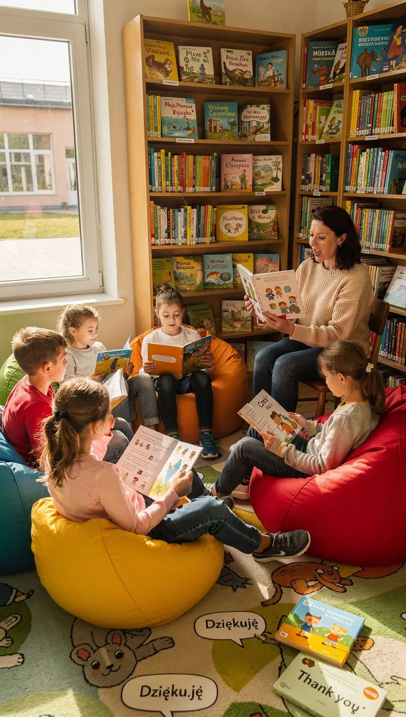 Grupa dzieci malujących obrazy, wykorzystująca różne techniki artystyczne w zajęciach plastycznych.